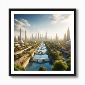 Futuristic Cityscape 158 Art Print