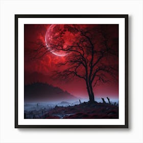 Full Moon In The Sky Art Print