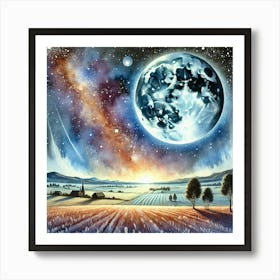 Full Moon In The Sky Art Print