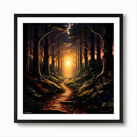 Path In The Woods 5 Art Print