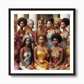 Portrait Of African Women Art Print