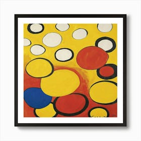 Orbs On Yellow And Red (1974) Art Print