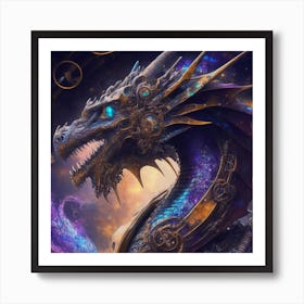 Steampunk Dragon 3 Art Print