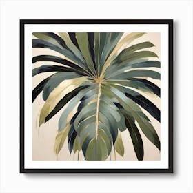 Scandinavian style, palm leaf, Abstract Art Print