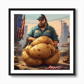 Patriotic Potato 3 Art Print
