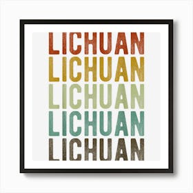 Lichuan City China Retro Art Print