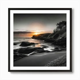 Sunset At The Beach 666 Art Print