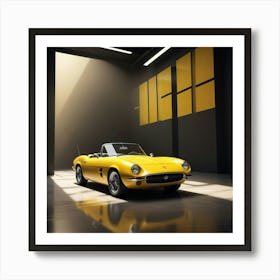 Yellow Sports Car Art Print