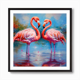 Flamingos 2 Art Print