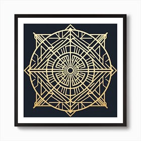 Golden Mandala Art Print