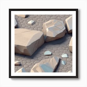 Rocks On The Ground 1 Art Print