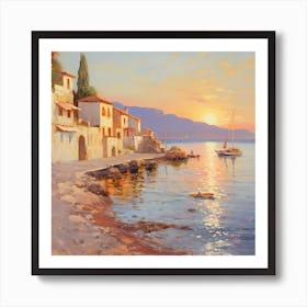 Sunlit Seascapes: Monet's Masterstroke 1 Art Print