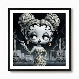 Betty Boop taken over Las Vegas 1 Art Print