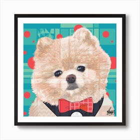 Cedric Pomeranian Square Art Print