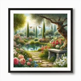 Garden of Peace-4 Art Print