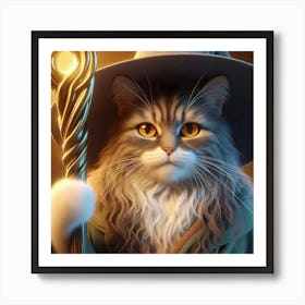 Wizard Cat 3 Art Print