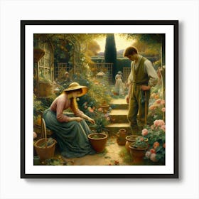 Gardener And His Wife Art Print