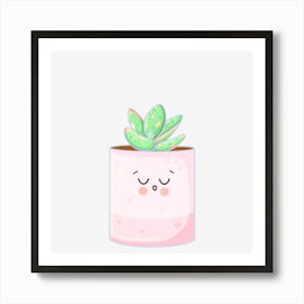 Cute Succulent Plant Art Print