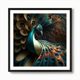 Peacock Art Print