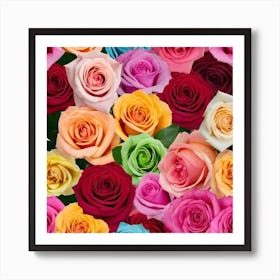 Colorful Roses 14 Art Print