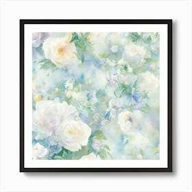 Watercolor Roses 1 Art Print