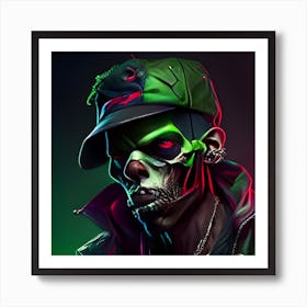 Hip Hop Zombie Art Print