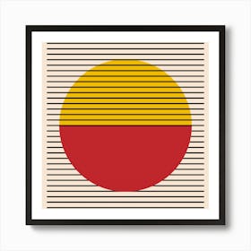 Circle Of Red And Yellow.Wall prints Art Print