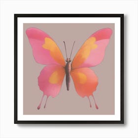 Pink Butterfly Art Print