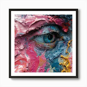 Abstract Of A Woman'S Face 2 Art Print