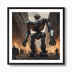 Robots In Space 1 Art Print