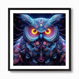 Psychedelic Owl 2 Art Print