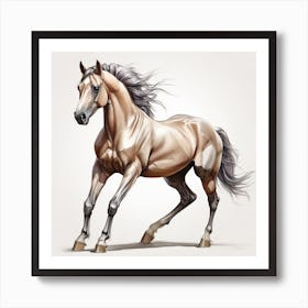 Horse Galloping Art Print