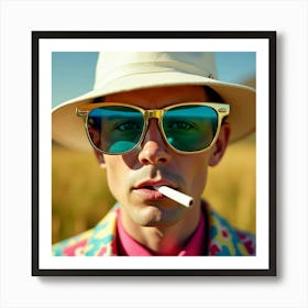 Man Smoking A Cigarette 1 Art Print