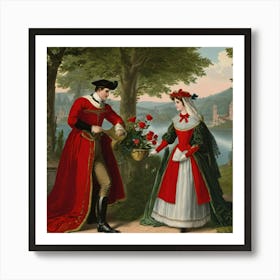 Couple Of Roses fsh Art Print