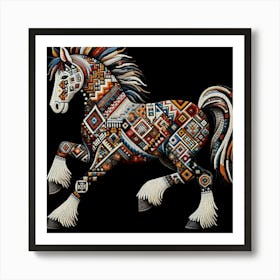 Aztec Horse Art Print