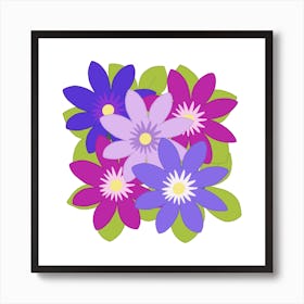 Clematis Flowers Art Print