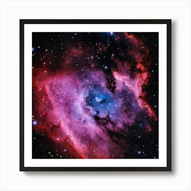 A Galaxy Of Hues Blending Forming A Celestial Pink Nebula Radiant In Cosmic Space Captured As If (3) Art Print