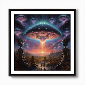 Aliens In The Sky 1 Art Print