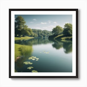 Pond Stock Videos & Royalty-Free Footage Art Print