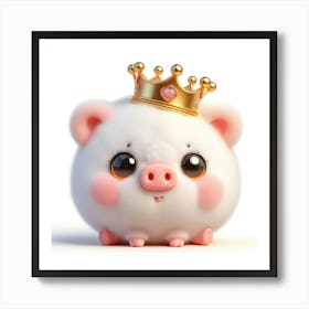 Pig In A Crown 3 Art Print