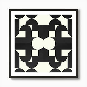 Abstract Black And White Pattern Art Print