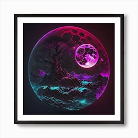 Island Moonrise Art Print