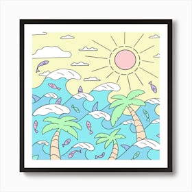 Sunny Beach Art Print