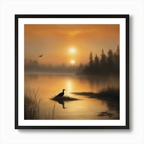 Sunrise At The Lake 1 Poster