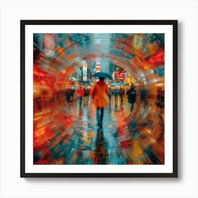 Times Square Tunnel Art Print