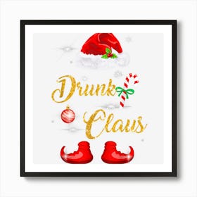 Drunk Santa Claus Matching Family Group Christmas Pajama Art Print