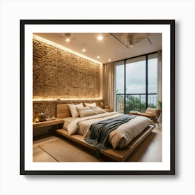 Modern Bedroom Design 26 Art Print