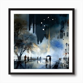 Night In The City Art Print