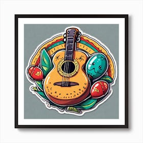 Easter Guitar Art Print
