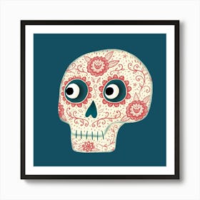 Day Of The Dead Sugar Skull Art Print
